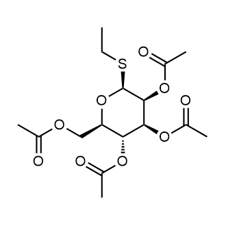 (2R,3R,4S,5S,6S)-2-(acetoxymethyl)-6-(ethylthio)tetrahydro-2H-pyran-3,4,5-triyl triacetate 化学構造