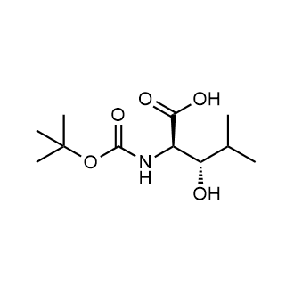 (2R,3S)-2-((tert-Butoxycarbonyl)amino)-3-hydroxy-4-methylpentanoic acid Chemical Structure