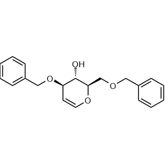 (2R,3S,4R)-4-(benzyloxy)-2-((benzyloxy)methyl)-3,4-dihydro-2H-pyran-3-ol Chemical Structure