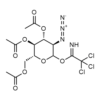 (2R,3S,4R,5R)-2-(acetoxymethyl)-5-azido-6-(2,2,2-trichloro-1-iminoethoxy)tetrahydro-2H-pyran-3,4-diyl diacetate Chemical Structure