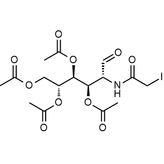 (2R,3S,4R,5R)-5-(2-iodoacetamido)-6-oxohexane-1,2,3,4-tetrayl tetraacetate 化学構造