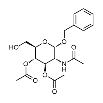 (2R,3S,4R,5R,6S)-5-acetamido-6-(benzyloxy)-2-(hydroxymethyl)tetrahydro-2H-pyran-3,4-diyl diacetate التركيب الكيميائي