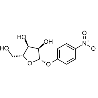 (2R,3S,4R,5S)-2-(hydroxymethyl)-5-(4-nitrophenoxy)tetrahydrofuran-3,4-diol Chemical Structure