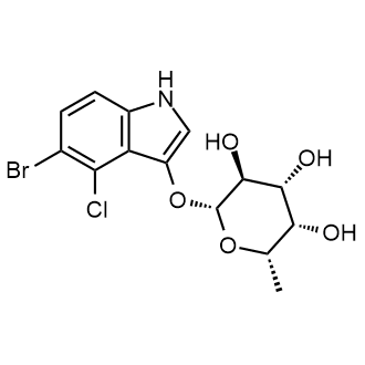 (2R,3S,4R,5S,6S)-2-((5-bromo-4-chloro-1H-indol-3-yl)oxy)-6-methyltetrahydro-2H-pyran-3,4,5-triol 化学構造