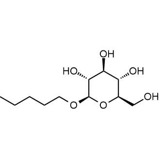 (2R,3S,4S,5R,6R)-2-(hydroxymethyl)-6-(pentyloxy)tetrahydro-2H-pyran-3,4,5-triol Chemische Struktur