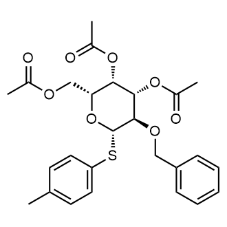 (2R,3S,4S,5R,6S)-2-(acetoxymethyl)-5-(benzyloxy)-6-(p-tolylthio)tetrahydro-2H-pyran-3,4-diyl diacetate التركيب الكيميائي