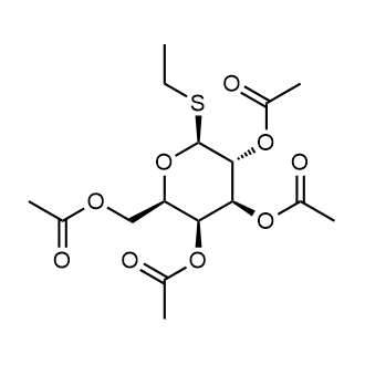 (2R,3S,4S,5R,6S)-2-(acetoxymethyl)-6-(ethylthio)tetrahydro-2H-pyran-3,4,5-triyl triacetate Chemical Structure