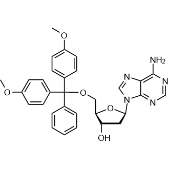 (2R,3S,5R)-5-(6-amino-9H-purin-9-yl)-2-((bis(4-methoxyphenyl)(phenyl)methoxy)methyl)tetrahydrofuran-3-ol التركيب الكيميائي