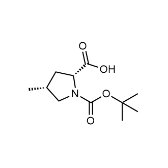 (2R,4R)-1-(tert-Butoxycarbonyl)-4-methylpyrrolidine-2-carboxylic acid 化学構造