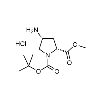 (2R,4R)-1-tert-Butyl 2-methyl 4-aminopyrrolidine-1,2-dicarboxylate hydrochloride Chemical Structure