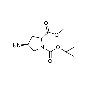 (2R,4S)-1-tert-Butyl 2-methyl 4-aminopyrrolidine-1,2-dicarboxylate 化学構造