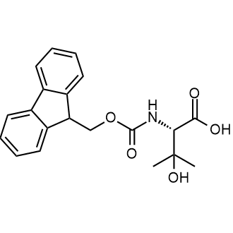 (2S)-2-(9H-Fluoren-9-ylmethoxycarbonylamino)-3-hydroxy-3-methylbutanoic acid Chemical Structure