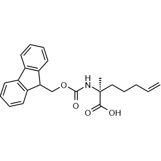 (2S)-2-[[(9H-Fluoren-9-ylmethoxy)carbonyl]amino]-2-methyl-6-heptenoic acid Chemische Struktur