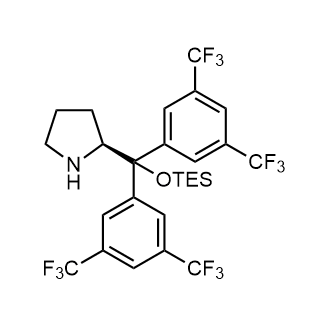 (2S)-2-[Bis[3,5-bis(trifluoromethyl)phenyl][(triethylsilyl)oxy]methyl]pyrrolidine Chemical Structure