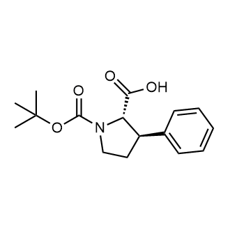 (2S,3R)-1-(tert-Butoxycarbonyl)-3-phenylpyrrolidine-2-carboxylic acid Chemical Structure