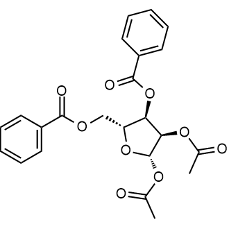 (2S,3R,4R,5R)-4-(benzoyloxy)-5-((benzoyloxy)methyl)tetrahydrofuran-2,3-diyl diacetate التركيب الكيميائي