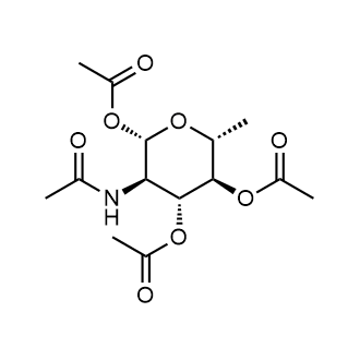 (2S,3R,4R,5R,6R)-3-acetamido-6-methyltetrahydro-2H-pyran-2,4,5-triyl triacetate 化学構造