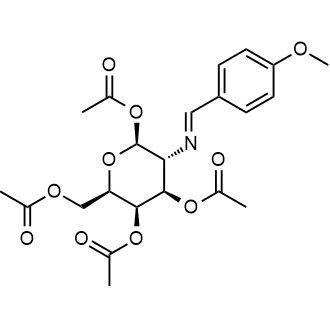 (2S,3R,4R,5R,6R)-6-(acetoxymethyl)-3-((4-methoxybenzylidene)amino)tetrahydro-2H-pyran-2,4,5-triyl triacetate التركيب الكيميائي