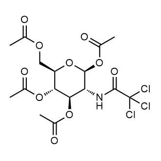 (2S,3R,4R,5S,6R)-6-(acetoxymethyl)-3-(2,2,2-trichloroacetamido)tetrahydro-2H-pyran-2,4,5-triyl triacetate Chemical Structure