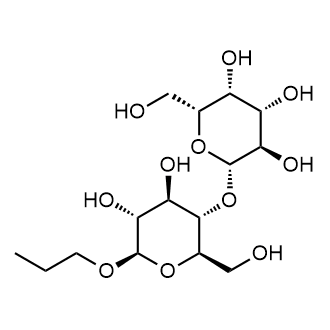 (2S,3R,4S,5R,6R)-2-(((2R,3S,4R,5R,6R)-4,5-dihydroxy-2-(hydroxymethyl)-6-propoxytetrahydro-2H-pyran-3-yl)oxy)-6-(hydroxymethyl)tetrahydro-2H-pyran-3,4,5-triol Chemical Structure