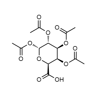 (2S,3R,4S,5R,6R)-3,4,5,6-tetraacetoxytetrahydro-2H-pyran-2-carboxylic acid Chemische Struktur