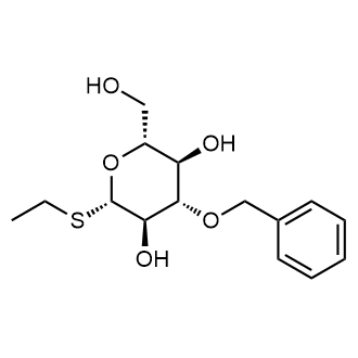 (2S,3R,4S,5R,6R)-4-(benzyloxy)-2-(ethylthio)-6-(hydroxymethyl)tetrahydro-2H-pyran-3,5-diol Chemische Struktur