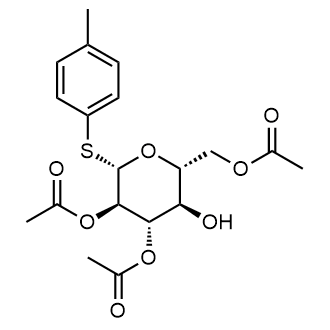 (2S,3R,4S,5R,6R)-6-(acetoxymethyl)-5-hydroxy-2-(p-tolylthio)tetrahydro-2H-pyran-3,4-diyl diacetate Chemical Structure