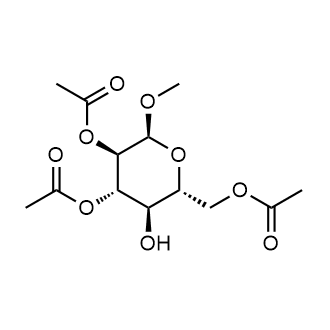 (2S,3R,4S,5R,6R)-6-(acetoxymethyl)-5-hydroxy-2-methoxytetrahydro-2H-pyran-3,4-diyl diacetate Chemische Struktur