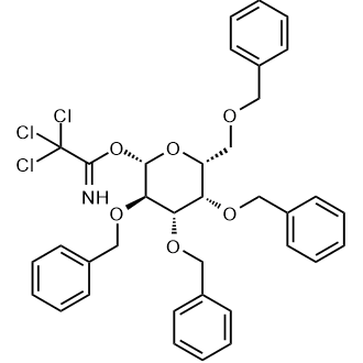 (2S,3R,4S,5S,6R)-3,4,5-tris(benzyloxy)-6-((benzyloxy)methyl)tetrahydro-2H-pyran-2-yl 2,2,2-trichloroacetimidate التركيب الكيميائي