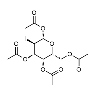 (2S,3R,4S,5S,6R)-6-(acetoxymethyl)-3-iodotetrahydro-2H-pyran-2,4,5-triyl triacetate Chemical Structure