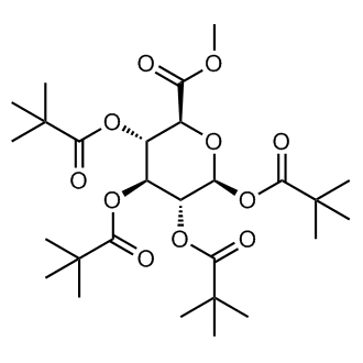 (2S,3R,4S,5S,6S)-6-(methoxycarbonyl)tetrahydro-2H-pyran-2,3,4,5-tetrayl tetrakis(2,2-dimethylpropanoate) Chemical Structure