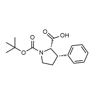 (2S,3S)-1-(tert-Butoxycarbonyl)-3-phenylpyrrolidine-2-carboxylic acid Chemical Structure