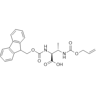 (2S,3S)-2-((((9H-Fluoren-9-yl)methoxy)carbonyl)amino)-3-(((allyloxy)carbonyl)amino)butanoic acid التركيب الكيميائي