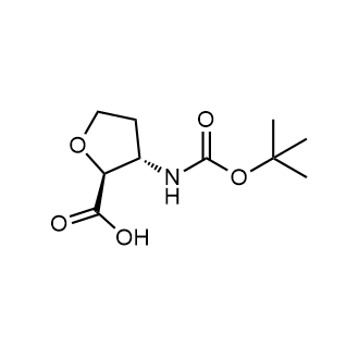 (2s,3s)-3-(Tert-butoxycarbonylamino)tetrahydrofuran-2-carboxylicacid Chemische Struktur