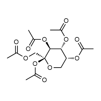 (2S,3S,4R,5R)-2-(acetoxymethyl)tetrahydro-2H-pyran-2,3,4,5-tetrayl tetraacetate Chemical Structure