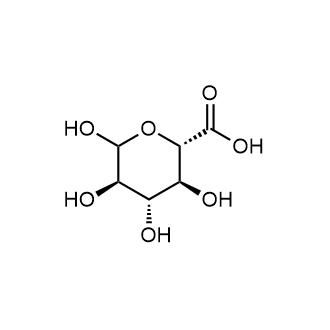 (2S,3S,4S,5R)-3,4,5,6-tetrahydroxytetrahydro-2H-pyran-2-carboxylic acid Chemische Struktur