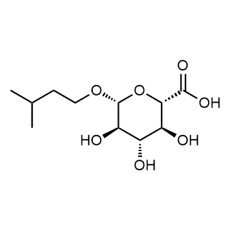 (2S,3S,4S,5R,6R)-3,4,5-trihydroxy-6-(isopentyloxy)tetrahydro-2H-pyran-2-carboxylic acid Chemical Structure