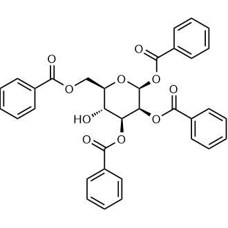 (2S,3S,4S,5R,6R)-6-((benzoyloxy)methyl)-5-hydroxytetrahydro-2H-pyran-2,3,4-triyl tribenzoate التركيب الكيميائي