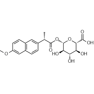 (2S,3S,4S,5R,6S)-3,4,5-Trihydroxy-6-(((S)-2-(6-methoxynaphthalen-2-yl)propanoyl)oxy)tetrahydro-2H-pyran-2-carboxylic acid Chemical Structure