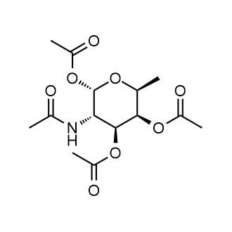 (2S,3S,4S,5R,6S)-3-acetamido-6-methyltetrahydro-2H-pyran-2,4,5-triyl triacetate Chemische Struktur