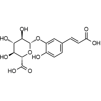 (2S,3S,4S,5R,6S)-6-(5-(2-carboxyvinyl)-2-hydroxyphenoxy)-3,4,5-trihydroxytetrahydro-2H-pyran-2-carboxylic acid 化学構造