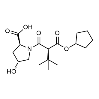 (2S,4R)-1-((S)-2-((Cyclopentyloxy)carbonyl)-3,3-dimethylbutanoyl)-4-hydroxypyrrolidine-2-carboxylic acid Chemical Structure