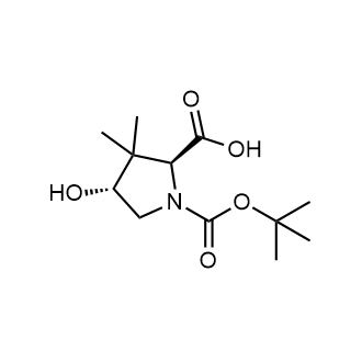 (2S,4R)-1-(tert-Butoxycarbonyl)-4-hydroxy-3,3-dimethylpyrrolidine-2-carboxylic acid التركيب الكيميائي