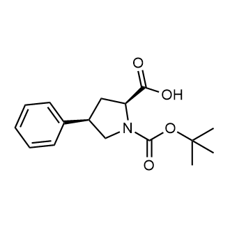 (2S,4R)-1-[(tert-Butoxy)carbonyl]-4-phenylpyrrolidine-2-carboxylic acid Chemische Struktur