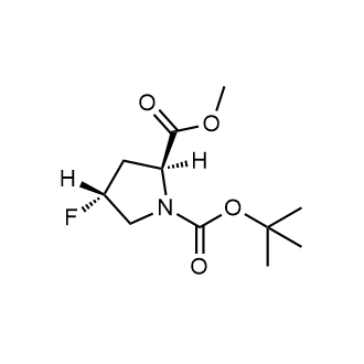 (2S,4R)-1-tert-Butyl 2-methyl 4-fluoropyrrolidine-1,2-dicarboxylate Chemische Struktur