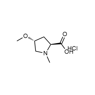 (2S,4R)-4-methoxy-1-methylpyrrolidine-2-carboxylic acid hydrochloride Chemical Structure