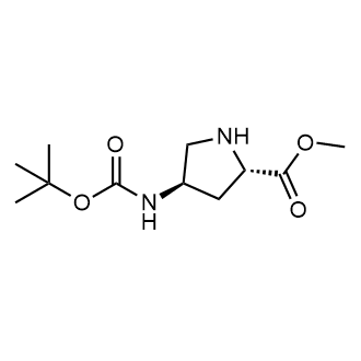 (2S,4R)-Methyl 4-(tert-butoxycarbonylamino)pyrrolidine-2-carboxylate التركيب الكيميائي