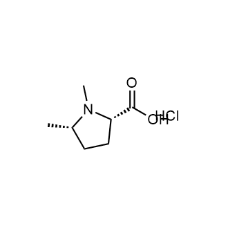 (2S,5S)-1,5-Dimethylpyrrolidine-2-carboxylic acid hydrochloride Chemical Structure