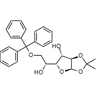 (3AR,5R,6S,6aR)-5-((R)-1-hydroxy-2-(trityloxy)ethyl)-2,2-dimethyltetrahydrofuro[2,3-d][1,3]dioxol-6-ol 化学構造