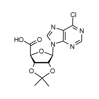 (3AS,4S,6R,6AR)-6-(6-chloro-purin-9-yl)-2,2-dimethyl-tetrahydro-furo[3,4-d][1,3]dioxole-4-carboxylic acid Chemical Structure